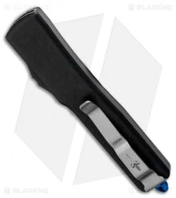 Marfione Custom Tactical Beard Comb W/ The Real McCoy Beard Oil (Whiskey Black) -Microtech Microtech Marfione Custom UTX 70 Knife D A Dagger Automatic Blue Ti Mirror BHQ 124749 LS Side