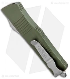 Microtech OD Green Troodon D/E OTF Automatic Knife (3" Satin Serr) 138-5OD -Microtech Microtech OD Green Troodon DE OTF Auto Satin Serr 138 5OD BHQ 13106 jr side