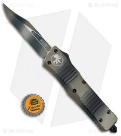 Microtech Combat Troodon Bowie OTF Automatic Knife (3.8" Tan Camo) 146-1TC -Microtech Microtech OTF Combat Troodon Bowie Tan Camo 146 1TC BHQ 68508 jr bottlecap