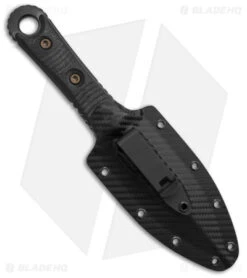 Microtech Borka SBD Dagger Fixed Blade Knife Carbon Fiber (4.4" Black) -Microtech Microtech SBD D E Dagger FB Knife Black G10 BHQ 143316 td side