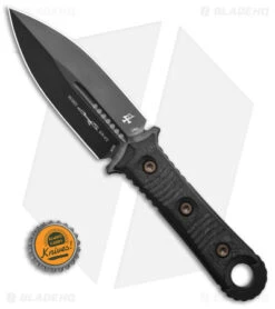 Microtech Borka SBD Dagger Fixed Blade Knife Carbon Fiber (4.4" Black) -Microtech Microtech SBD D E Dagger FB Knife Black G10 BHQ 143316 td size
