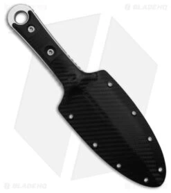 Microtech SBD Dagger Fixed Blade Knife Black (4.4" SW Double Serrated) 201-11 -Microtech Microtech SBD Dagger Fixed Blade Knife Black 4.4in Stonewash Serrated BHQ 181781 hd sheath