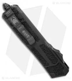 Microtech Scarab II S/E OTF Automatic Knife Black (3.75" Black) 278-1T -Microtech Microtech Scarab II S E OTF Automatic Knife Black Tactical 3.9 Black 278 1T BHQ 124411 LS Side