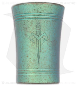 Microtech Shot Glass BL 1 Dagger Antique Green Titanium