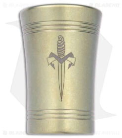 Microtech Shot Glass BL 1 Dagger Gold Titanium