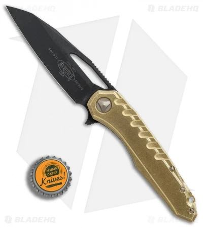 Microtech Sigil MK6 Frame Lock Knife Brass/Bronze Ti (3.75" DLC Black) 6 Microtech Sigil MK6 Frame Lock Knife Brass/Bronze Ti (3.75" DLC Black) - Image 4