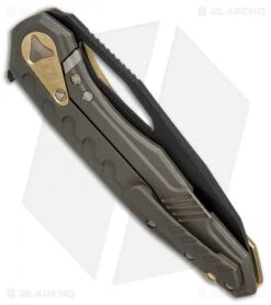 Microtech Sigil MK6 Frame Lock Knife Brass/Bronze Ti (3.75" DLC Black) 7 Microtech Sigil MK6 Frame Lock Knife Brass/Bronze Ti (3.75" DLC Black) -Microtech Microtech Sigil MK6 Brass Ti bronze DLC serr BHQ 76356 er side