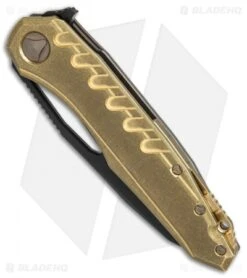 Microtech Sigil MK6 Frame Lock Knife Brass/Bronze Ti (3.75" DLC Black) 8 Microtech Sigil MK6 Frame Lock Knife Brass/Bronze Ti (3.75" DLC Black) -Microtech Microtech Sigil MK6 Brass Ti bronze DLC serr BHQ 76356 er spine