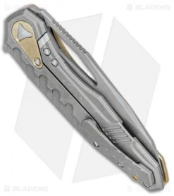 Microtech Sigil MK6 Frame Lock Knife Brass (3.75" Apocalyptic Serr) -Microtech Microtech Sigil MK6 FL Brass Apocalyptic Serr 196 11 APBR BHQ 77449 jr side