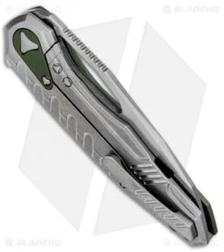 Microtech Sigil MK6 Frame Lock Knife OD Green (3.75" Stonewash) -Microtech Microtech Sigil MK6 Ti OD Green SW 196 10 OD BHQ 71986 jr side