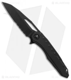 Microtech Sigil MK6 Frame Lock Knife Tactical Black (3.75" Black Serr) 196-2DLCT