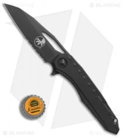 Microtech Signature Series Sigil MK6 Knife Tactical Al (3.8" Black Serr) -Microtech Microtech Sigil MK6 tactical al black serr BHQ 74286 er bottlecap