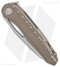Microtech Sigil MK6 Frame Lock Knife Tan Al (3.75" Stonewash) -Microtech Microtech Sigil MK6 tan al sw BHQ 75697 er spine