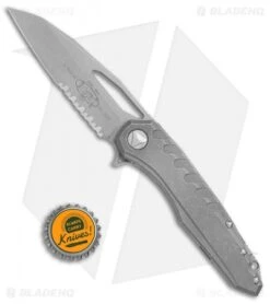 Microtech Sigil MK6 Frame Lock Knife Apocalyptic Ti(3.75" Apocalyptic Serr) -Microtech Microtech Sigil apocalyptic ti serr BHQ 68759 er size