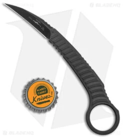 Microtech Signature Series Feather Karambit Fixed Blade Knife (2.25" Black) -Microtech Microtech Signature Series Feather SE DLC STandard Fixed Blade BHQ 146574 jr bottlecap