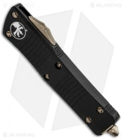 Microtech Signature Series Troodon OTF Knife Bronze Hardware (3" Damascus) -Microtech Microtech Signature Series Troodon OTF Bronze Hardware Damascus 138 16 BHQ 86932 jr spine