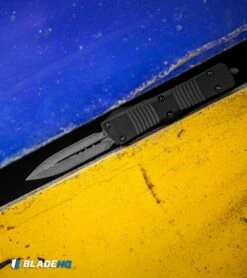 Microtech Signature Series Troodon OTF Knife Ringed Hardware (3" Damascus) -Microtech Microtech Signature Series Troodon OTF Knife Ringed Hardware Damascus BHQ 110887 kp colour web