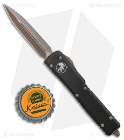 Microtech UTX-70 D/E Dagger OTF Automatic Knife Black (2.4" Bronze Apocalyptic) 9 Microtech UTX-70 D/E Dagger OTF Automatic Knife Black (2.4" Bronze Apocalyptic) -Microtech Microtech Signature Series UTX 70 DE OTF Auto Bronze AP BHQ 139438 jr bottlecap