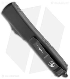 Microtech Signature Series Ultratech OTF D/E Auto Knife CF (3.4" Damascus) -Microtech Microtech Signature Series Ultratech OTF DE Auto CF Damascus BHQ 110722 jr side