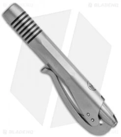 Microtech Signature Series Siphon II Pen Claw Logo Bead Blasted Stainless Steel -Microtech Microtech Siphon II Signature Series Pen Claw Logo BB SS 401 SS BBCS BHQ 117064 jr side