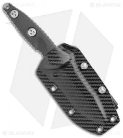 Microtech Socom Alpha Mini S/E Fixed Blade Knife Black (3.75" Stonewash) -Microtech Microtech Socom Alpha Mini SE Black SW 113M 10 BHQ 105958 jr sheath