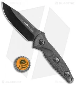 Microtech Signature Series Socom Alpha Mini Fixed Blade Knife CF (3.8" Black) -Microtech Microtech Socom Alpha Mini SE CF Black 113M 1DLCCFS BHQ 99324 jr bottlecap