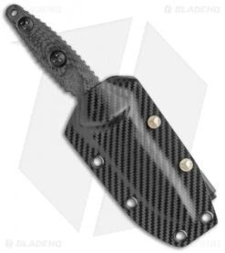 Microtech Signature Series Socom Alpha Mini Fixed Blade Knife CF (3.8" Black) -Microtech Microtech Socom Alpha Mini SE CF Black 113M 1DLCCFS BHQ 99324 jr sheath