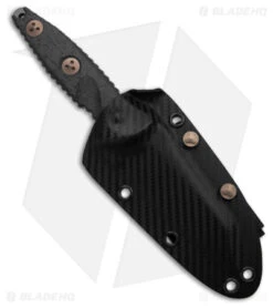 Microtech Socom Alpha Mini Warcom Fixed Blade Knife Black Carbon Fi (3.7" DLC) -Microtech Microtech Socom Alpha Mini Warcom Fixed Blade Knife Black Carbon Fi 3.7in DLC BHQ 181782 hd sheath