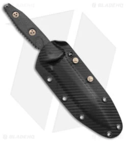 Microtech Socom Alpha S/E Fixed Blade Knife CF (5.6" Black) 113-1DLCCFS -Microtech Microtech Socom Alpha SE Fixed Blade CF Black 113 1DLCCFS BHQ 146577 jr sheath
