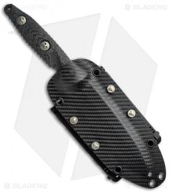Microtech Socom Alpha Tanto Fixed Blade Knife Carbon Fiber (5" Black Serr) -Microtech Microtech Socom Alpha Tanto CF Black Serr MCT1142DLC BHQ 72447 jr sheath