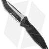 Microtech Socom Elite Automatic Knife Black Aluminum (4" Two-Tone Serr) 161A-2T -Microtech Microtech Socom Elite Auto Black Tanto Serr BHQ 135437 jr