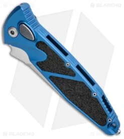 Microtech Socom Elite S/E Automatic Knife Blue (4" Stonewash Ser) 160A-11BL -Microtech Microtech Socom Elite SE Auto Blue SW Serr 160A 11BL BHQ 106937 jr spine