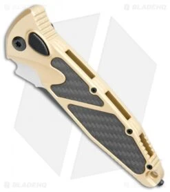 Microtech Socom Elite S/E Automatic Knife Gold/CF (4" Two-Tone) 160A-1CGCFI -Microtech Microtech Socom Elite SE Auto Gold CF TT 160A 1CGCFI BHQ 108656 jr spine