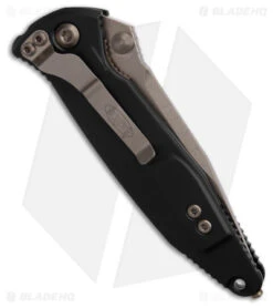 Microtech Socom Elite S/E Manual Knife Black (4" Bronze Serrated) 160-14 -Microtech Microtech Socom Elite SE Manual Knife Black 4in Bronze Serrated BHQ 181700 hd side