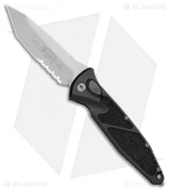 Microtech 23 Microtech Socom Elite T/E Automatic Knife Black (4" Stonewash Serr) 161A-11