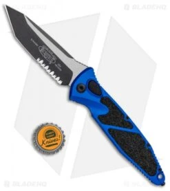 Microtech Socom Elite T/E Automatic Knife Blue (4" Two Tone Serr) 161A-2BL -Microtech Microtech Socom Elite TE Auto Blue TT Serr 161A 2BL BHQ 101582 jr bottlecap