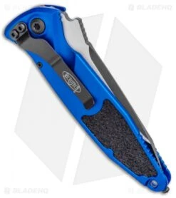 Microtech Socom Elite T/E Automatic Knife Blue (4" Two Tone Serr) 161A-2BL -Microtech Microtech Socom Elite TE Auto Blue TT Serr 161A 2BL BHQ 101582 jr side