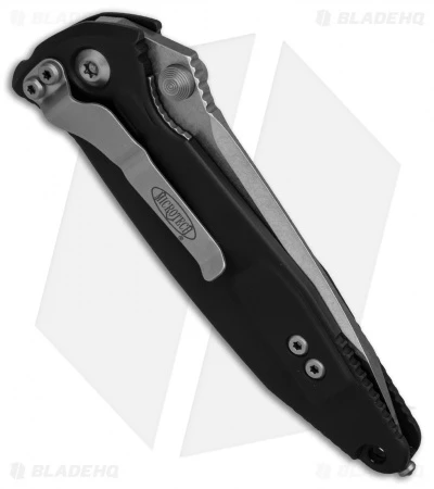Microtech Socom Elite Tanto Manual Knife Black (4" Stonewash Serr) 161-11 4 Microtech Socom Elite Tanto Manual Knife Black (4" Stonewash Serr) 161-11 - Image 2