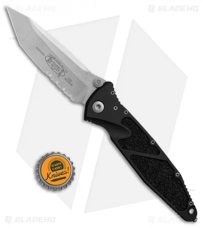 Microtech Socom Elite Tanto Manual Knife Black (4" Stonewash Serr) 161-11 6 Microtech Socom Elite Tanto Manual Knife Black (4" Stonewash Serr) 161-11 - Image 4