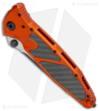 Microtech Socom Elite Tanto Manual Knife Orange/CF (4" Two Tone) 161-1ORCFI 4 Microtech Socom Elite Tanto Manual Knife Orange/CF (4" Two Tone) 161-1ORCFI - Image 2