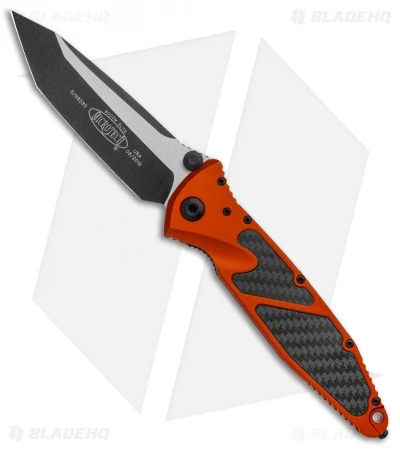 Microtech Socom Elite Tanto Manual Knife Orange/CF (4" Two Tone) 161-1ORCFI 3 Microtech Socom Elite Tanto Manual Knife Orange/CF (4" Two Tone) 161-1ORCFI