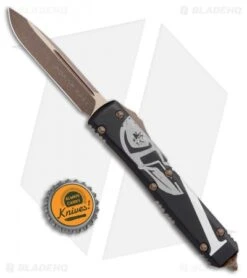 Microtech Spartan Ultratech S/E OTF Automatic Knife (3.4" Bronze) 121-13ML -Microtech Microtech Spartan Ultratech Molon Labe SE Auto Bronze 121 13ML BHQ 37100 jr bottlecap