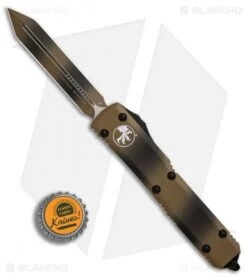 Microtech Spartan Ultratech OTF Automatic Knife Tan Camo (3.4" Tan Camo) 223-1TC -Microtech Microtech Spartan Ultratech Tan Camo Tan Camo BHQ 89764 er bottlecap