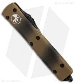 Microtech Spartan Ultratech OTF Automatic Knife Tan Camo (3.4" Tan Camo) 223-1TC -Microtech Microtech Spartan Ultratech Tan Camo Tan Camo BHQ 89764 er spine