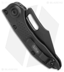 Microtech Stitch-A S/E Automatic Knife Black (3.75" Black) -Microtech Microtech Stitch A SE Auto Black Black BHQ 180444 jr side