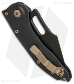Microtech Stitch Automatic Knife Black (3.75" Black DLC) -Microtech Microtech Stitch black apocalyptic DLC BHQ 71364 er side