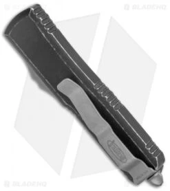 Microtech T/E OTF Tanto Automatic Knife Distressed Black (3.1" Apocalyptic) -Microtech Microtech TE OTF Auto Distressed Black Tanto SW 233 10DBK BHQ 134037 jr side