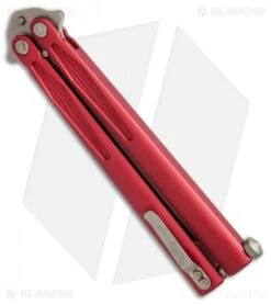 Microtech Tachyon III Balisong Butterfly Red (4.5" Bronze) 173-13RD -Microtech Microtech Tachyon 3 Red bronze BHQ 67823 er side