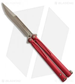 Microtech Tachyon III Balisong Butterfly Red (4.5" Bronze) 173-13RD