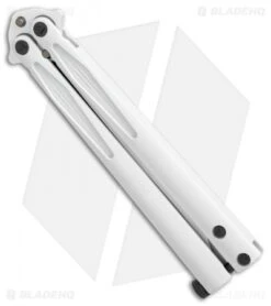 Microtech Tachyon III Balisong Butterfly Storm Trooper (4.5" White) 173-1ST -Microtech Microtech Tachyon 3 storn trooper white 173 1ST BHQ 52364 er spine 2